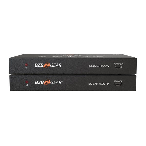 Bzbgear 4K UHD HDMI HDBaseT Long Range Extender with Bi-directional IR RS-232 and CEC up to 490ft BG-EXH-150C - main